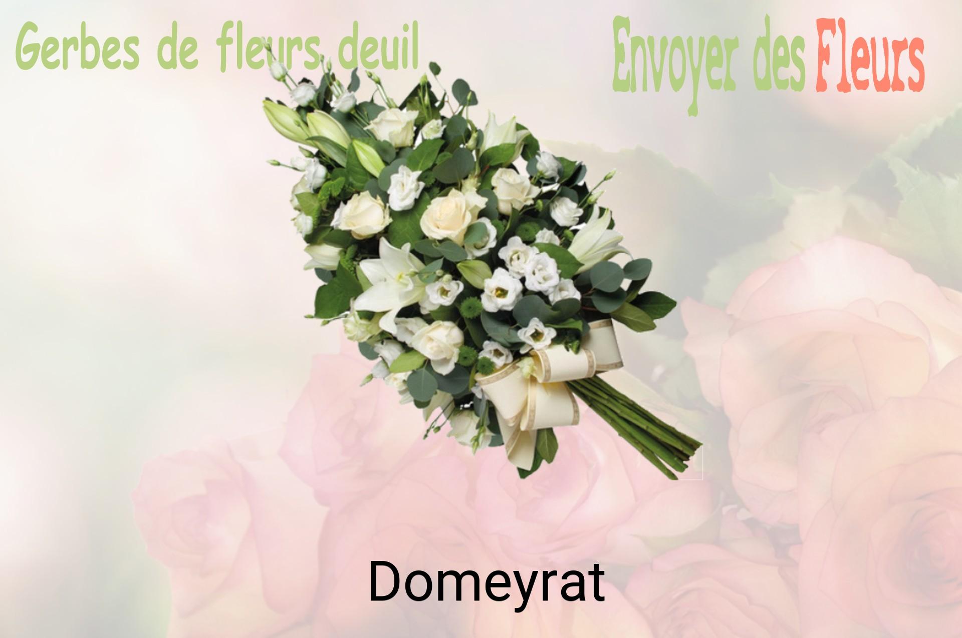 Gerbe de fleurs de deuil livrée à Domeyrat